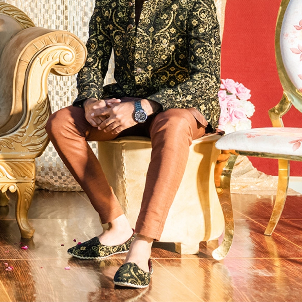 Indian/pakistani velvet prince coat and kurta pajama